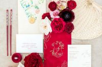 11 The wedding stationery was done bright, with traditional motifs