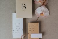 02 The wedding stationery was done in neutrals and with modern printing