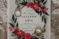 02 The wedding stationery was done with greenery and bright floral prints