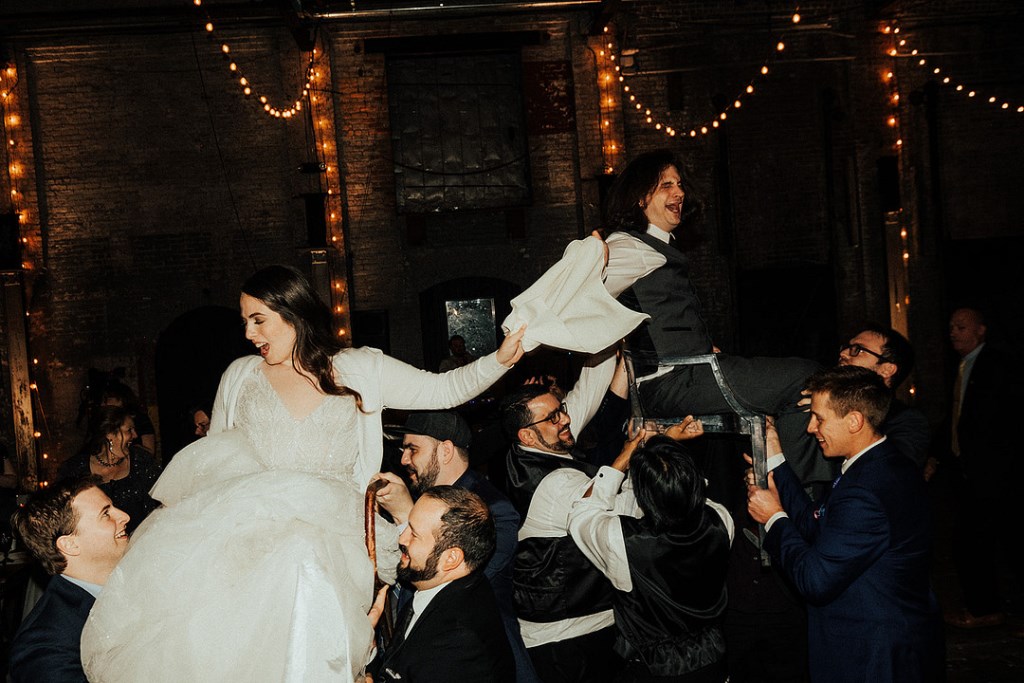 Some Jewish traditions were used at the wedding