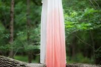 25 an ombre white to peachy pink veil makes a colorful statement and keeps your look unique