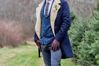 a gorgeous winter groom’s look
