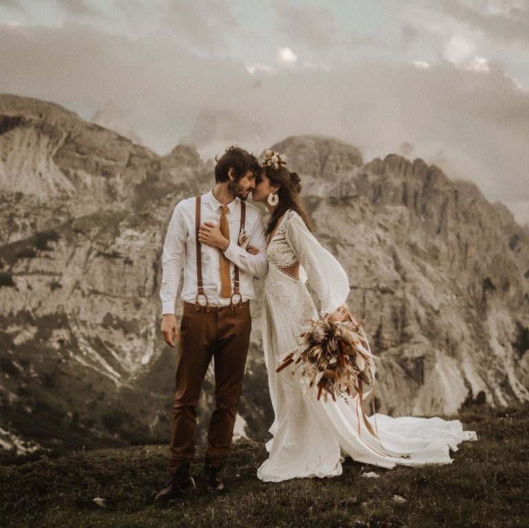 white shirt tan pants wedding