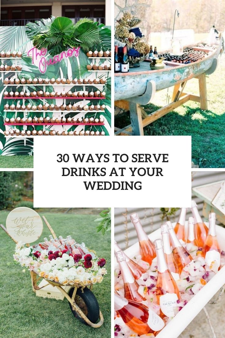ways to serve drinks at your wedding cover