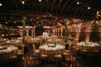 The mother of the bride and the groom’s mother decorated the venue with blush florals