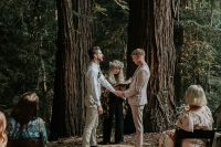 02 Their wedding ceremony took place in the forest as they planned, the forest itself was a perfect backdrop and didn’t need any decor