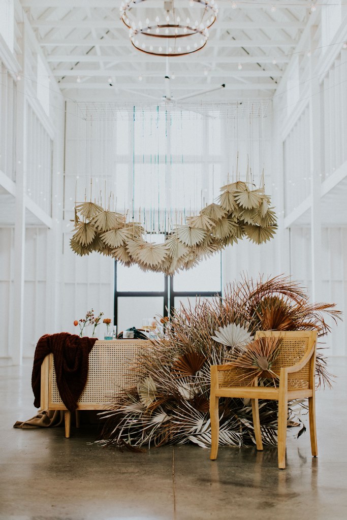 Look at this unique dried frond installation, isn't it amazing