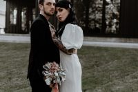 01 This wedding shoot was done moody, modern meets glam rock and it’s a fantastic idea for those who want an elopement
