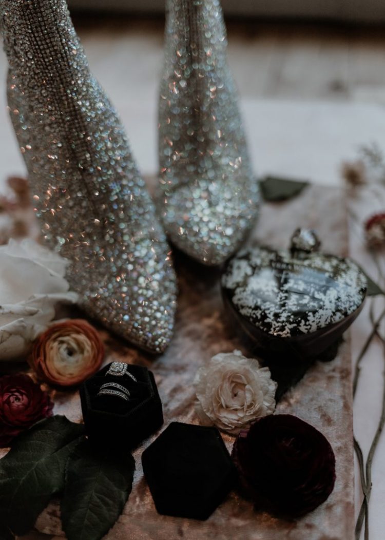 Another idea for a bride was gorgeous bejeweled boots