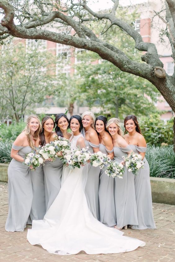 86 Chic And Stylish Grey Bridesmaid Dresses - Weddingomania