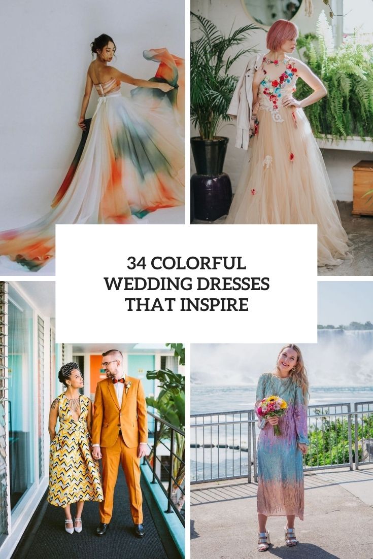 colorful wedding dresses that inspire cover