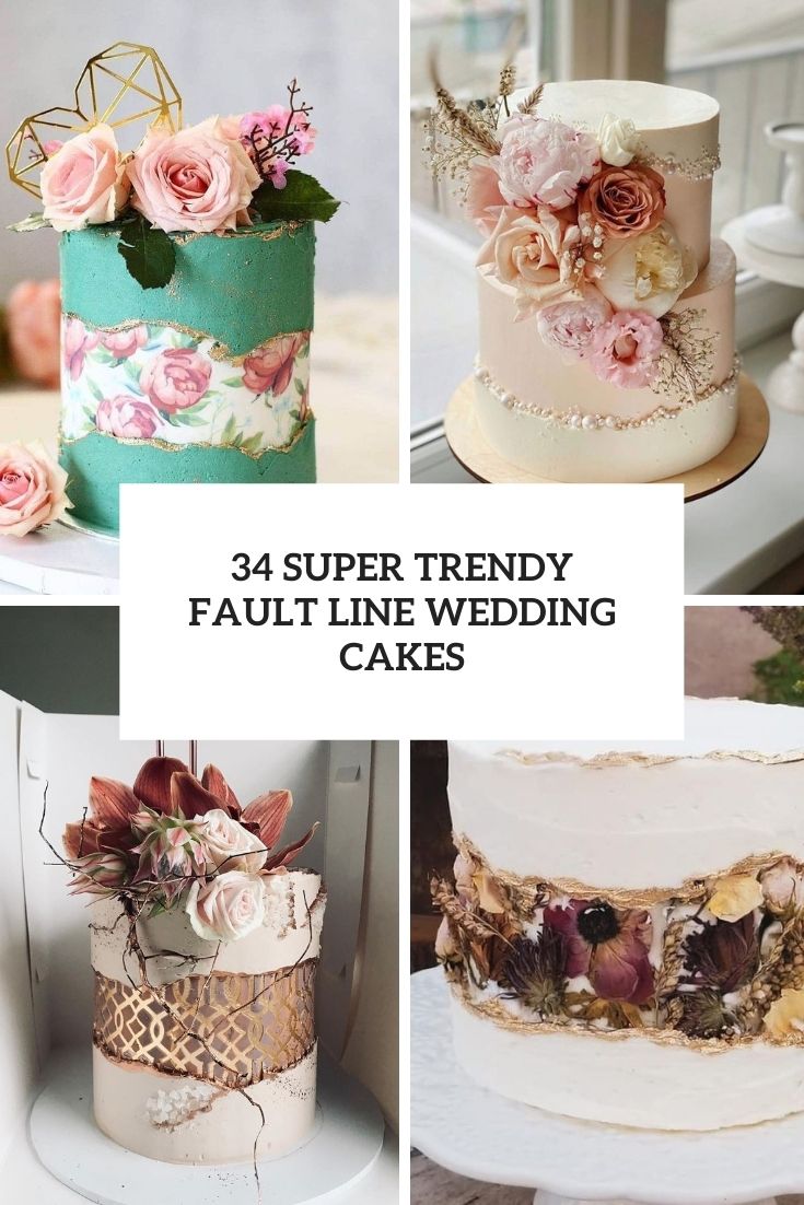 super trendy fault line wedding cakes cover
