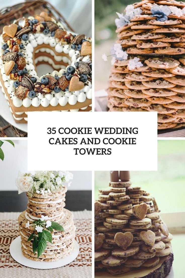 35 cookie wedding cakes and cookie towers cover