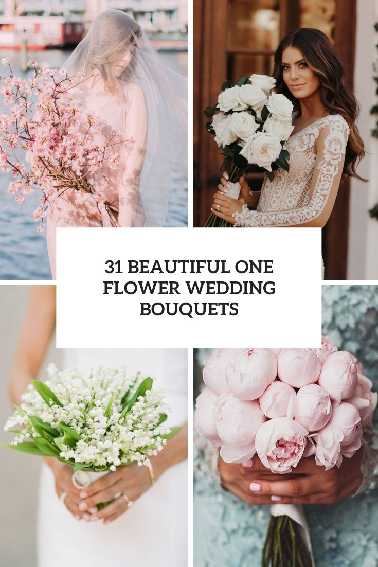 beautiful one flower wedding bouquets cover