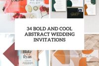 34 bold and cool abstract wedding invitations cover