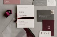 a cute fall wedding invitation suite