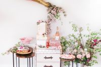 a glam bridal shower tablescape