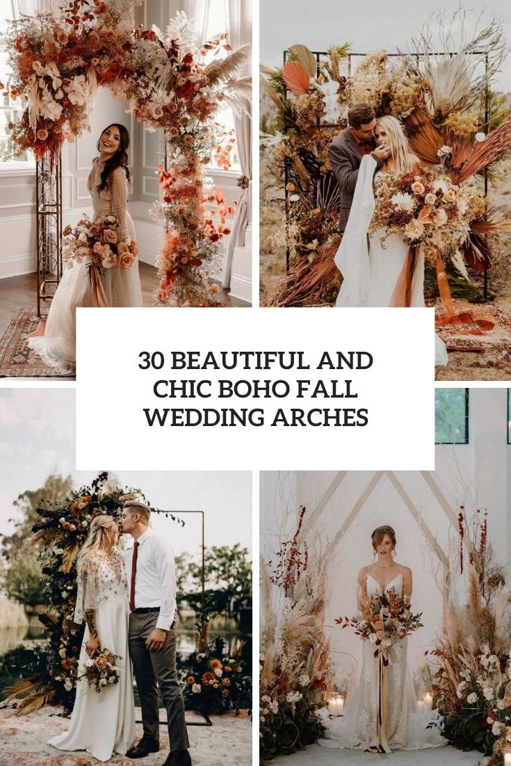 beautiful and chic boho fall wedding arches cover