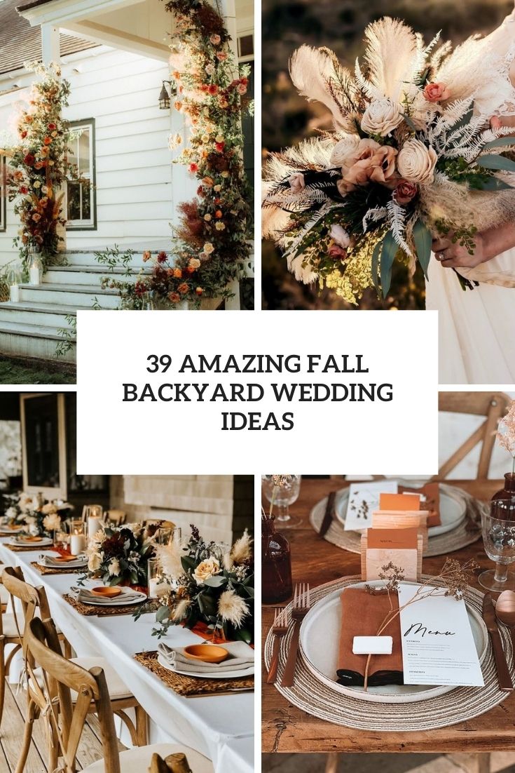 amazing fall backyard wedding ideas cover