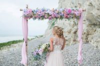 a cute beach wedding arch