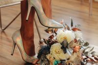 20 holographic wedding shoes are a bold touch for a modern bride who loves everything iridescent but isn’t ready to wear such a dress