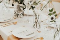 a stylish scandinavian wedding table decor