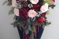 a cascade wedding bouquet