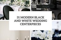 31 modern black and white wedding centerpieces cover