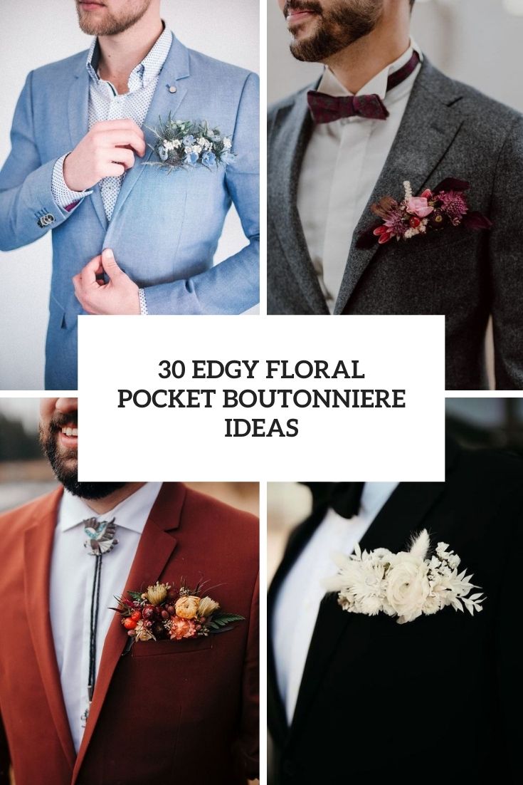 edgy floral pocket boutonniere ideas cover