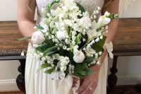 a cute wedding bouquet with tulips