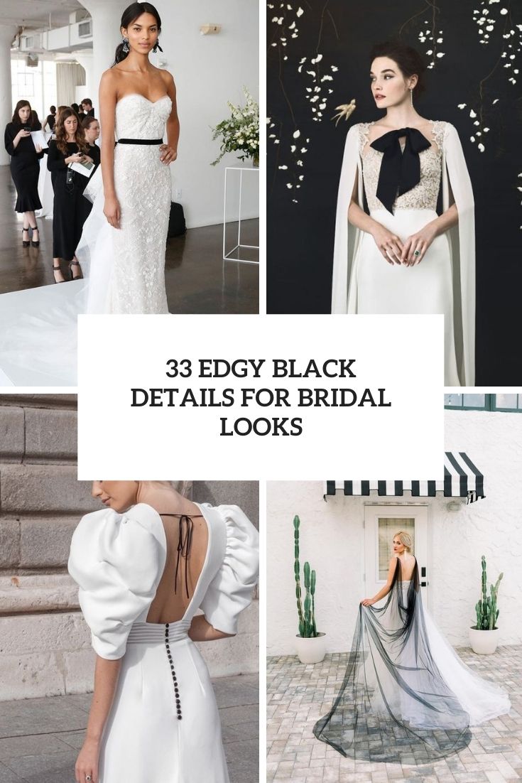 33 Edgy Black Touches For Bridal Looks