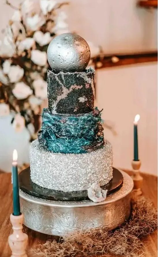 How to Create an Antique Silver Leaf Effect on Cake 