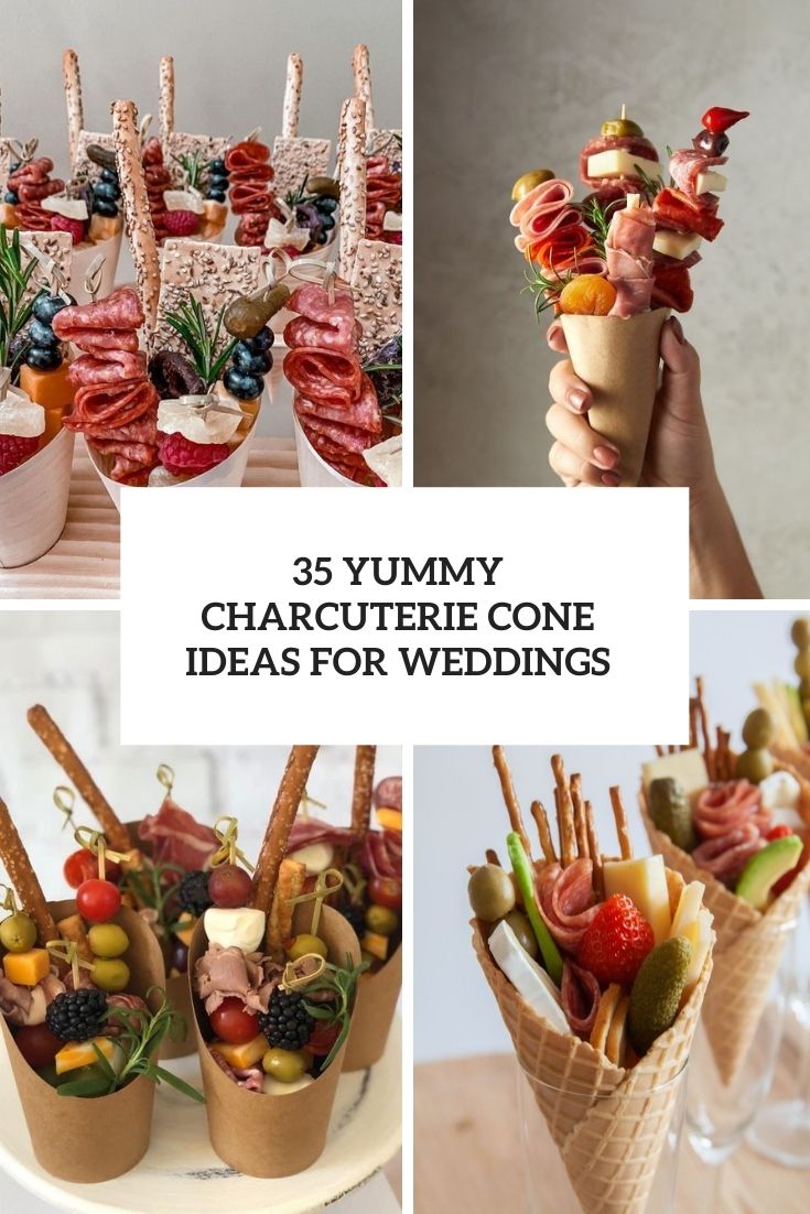 yummy charcuterie cone ideas for weddings cover