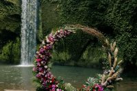 a lovely tropical wedding arch