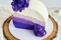 a lovely modern ombre wedding cake