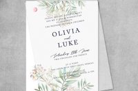 this chic tropical bloom design with vellum overlay by Heronswood Stationery would be perfect for a destination wedding