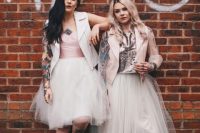 08 amazing badass brides in tutu skirts, waistcoats and different tops plus black leather boots