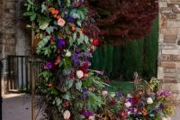 a fall wedding backdrop suitable for Halloween