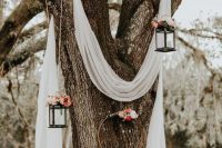 a lovely ceremony space near a living tree
