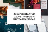 25 sophisticated velvet wedding invitation ideas cover