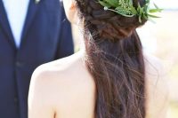 a pretty half updo hairstyle