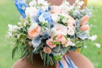 a cute bright summer wedding bouquet
