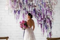 a cute flower wedding backdrop