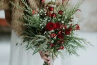 a lovely winter wedding bouquet