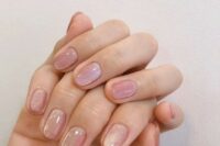 26 a lovely and chic blush velvet manicure is a lovely idea for any occasion, with a catchy touch to your look