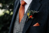 a tweed groom’s outfit