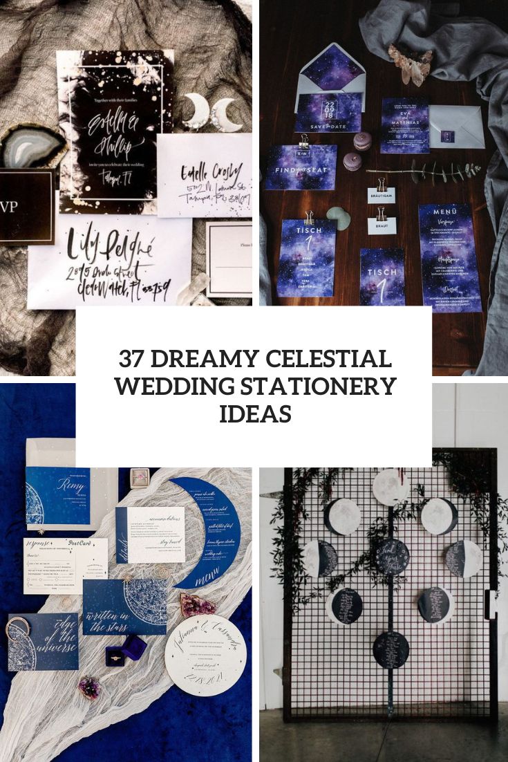 dreamy celestial wedding stationery ideas cover