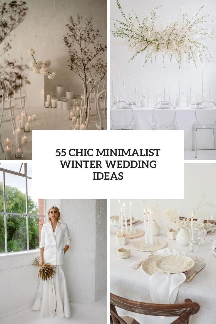 chic minimalist winter wedding ideas cover