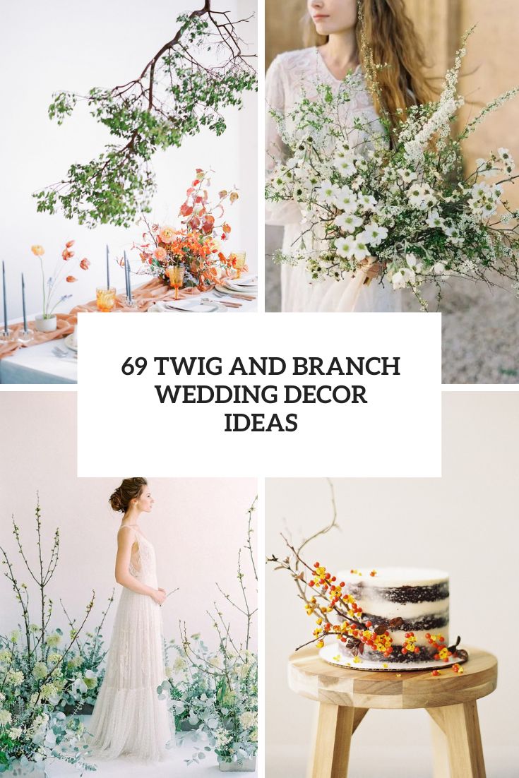 twig and branch wedding decor ideas cover