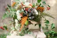a lovely boho wedding bouquet